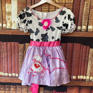 Rare Fancy Nancy cow print poodle skirt dress‎ up costume 4/6X